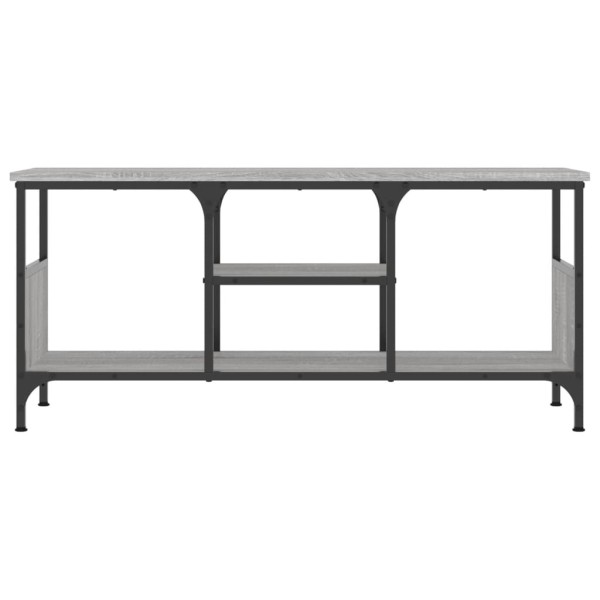 Mueble TV hierro y madera contrachapada gris Sonoma 100x35x45cm