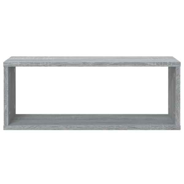 Estantes cúbicos de pared 6 uds madera gris Sonoma 60x15x23 cm