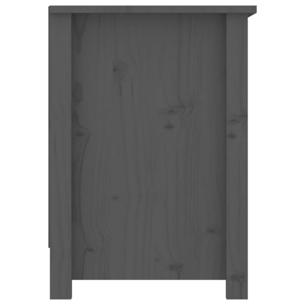 Mueble de TV de madera maciza de pino gris 103x36,5x52 cm