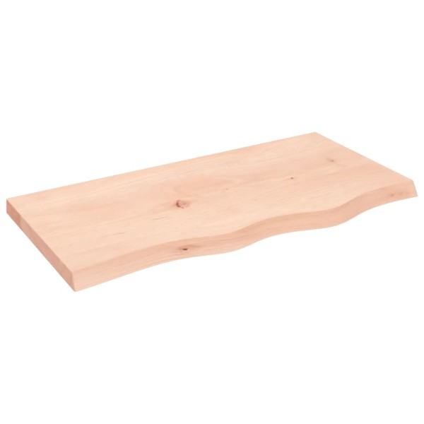 Estante de pared madera maciza roble sin tratar 80x40x(2-4) cm