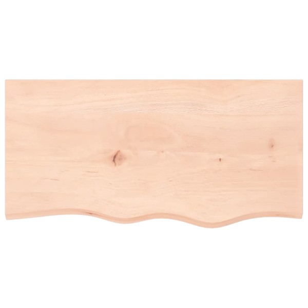 Estante de pared madera maciza roble sin tratar 80x40x(2-4) cm