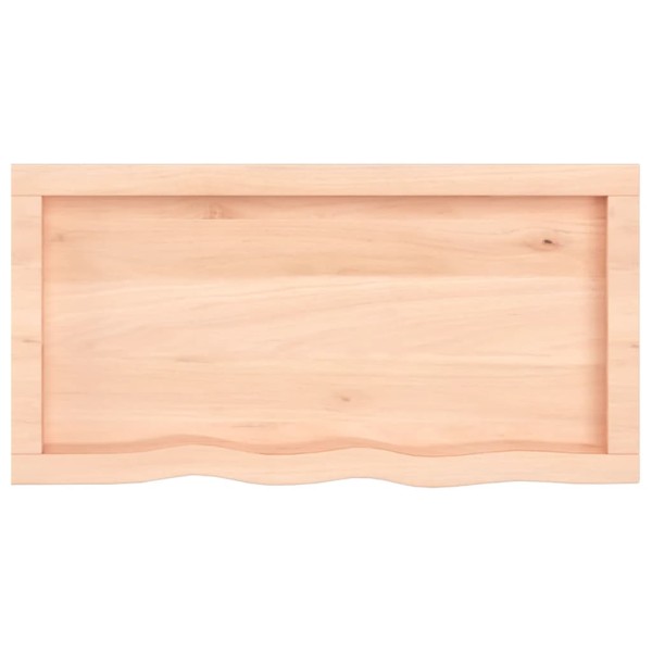 Estante de pared madera maciza roble sin tratar 80x40x(2-4) cm