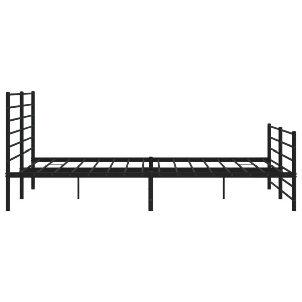 Estructura de cama cabecero y pie de cama metal negro 180x200cm