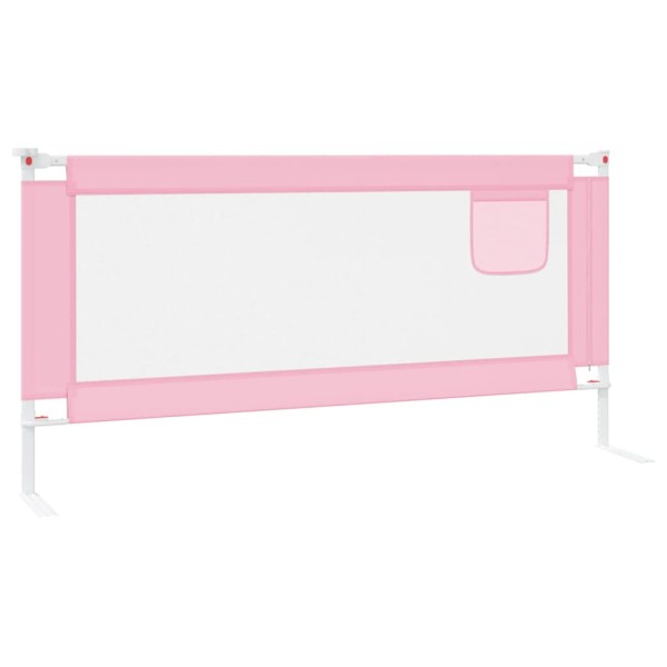 Barandilla de seguridad cama de niño rosa tela 190x25 cm