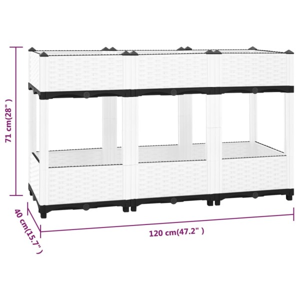 Arriate polipropileno 120x40x71 cm