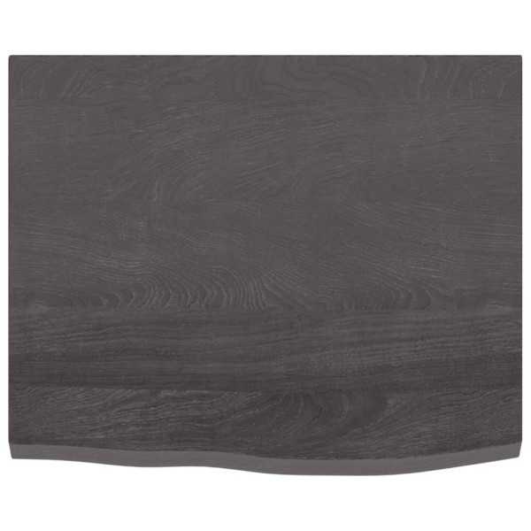 Estante de pared madera roble tratada marrón oscuro 60x50x2 cm