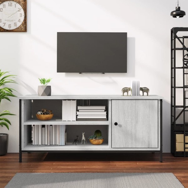 Mueble de TV madera contrachapada gris Sonoma 100x40x45 cm