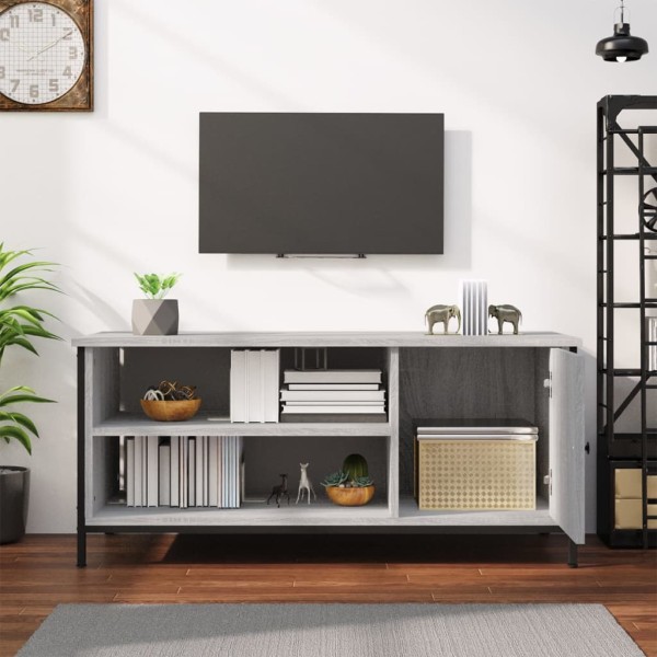 Mueble de TV madera contrachapada gris Sonoma 100x40x45 cm