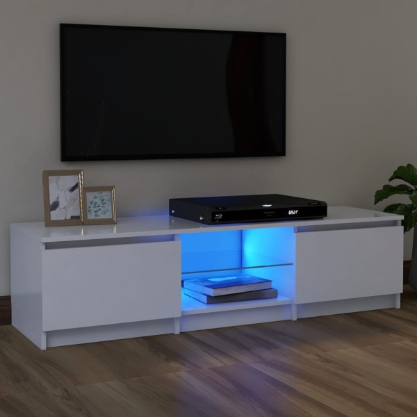 Mueble para TV con luces LED blanco 120x30x35,5 cm