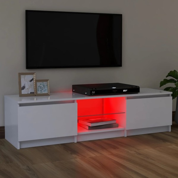 Mueble para TV con luces LED blanco 120x30x35,5 cm