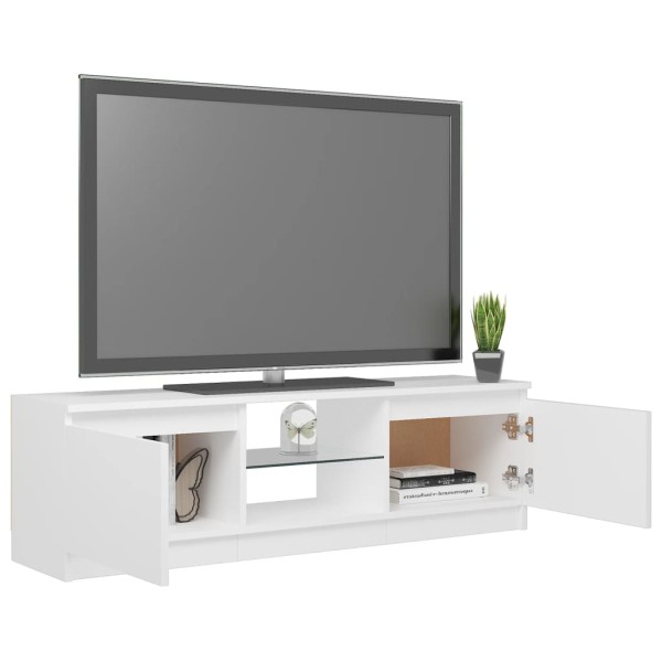 Mueble para TV con luces LED blanco 120x30x35,5 cm