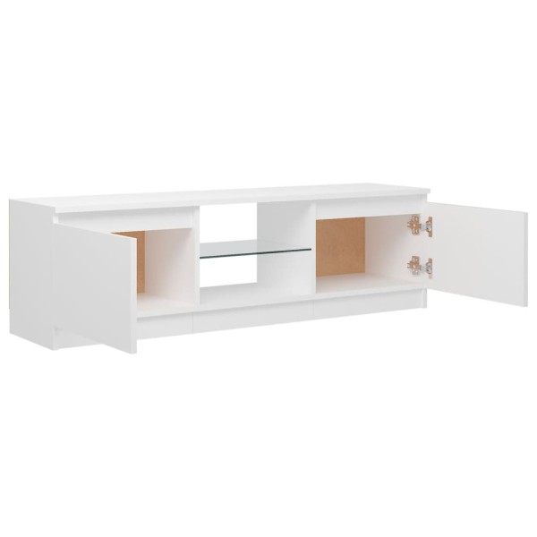 Mueble para TV con luces LED blanco 120x30x35,5 cm