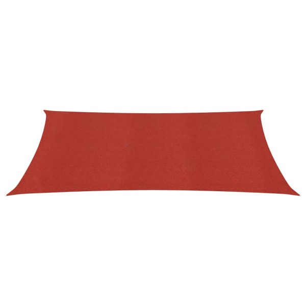 Toldo de vela rojo HDPE 160 g/m² 3,5x4,5 m