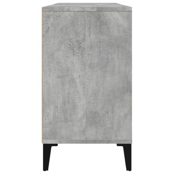 Armario de lavabo madera contrachapada gris hormigón 80x33x60cm