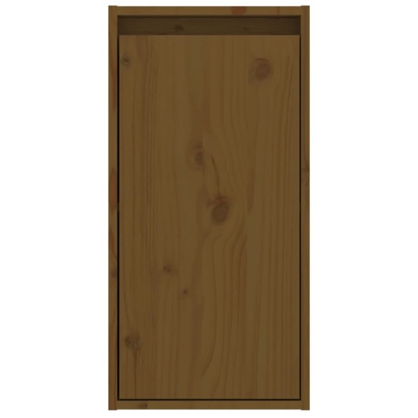 Armario de pared 2 uds madera de pino marrón miel 30x30x60 cm