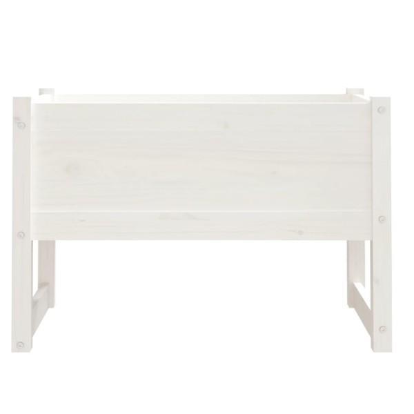 Jardinera madera maciza de pino blanco 78x40x52 cm