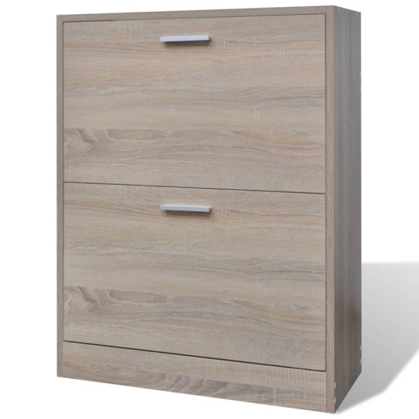 Mueble zapaterocolor roble con 2 compartimentos