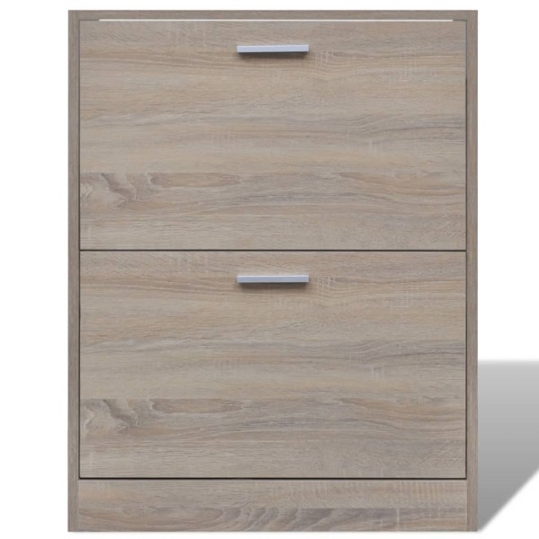 Mueble zapaterocolor roble con 2 compartimentos