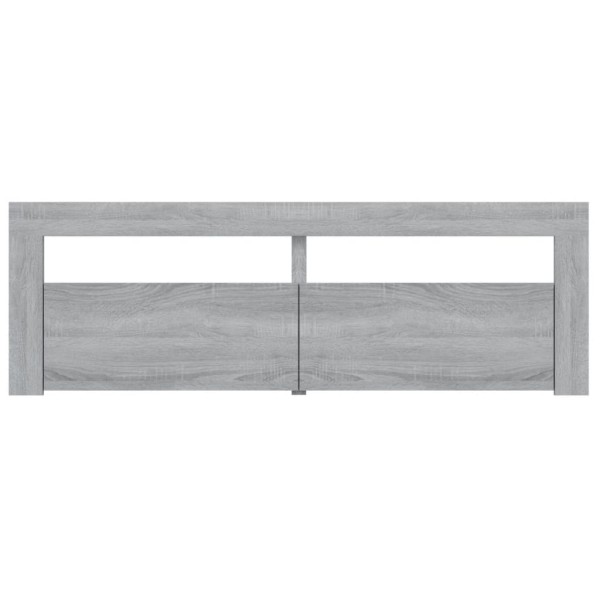 Mueble de TV con luces LED gris Sonoma 120x35x40 cm