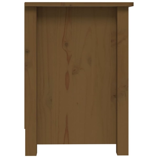 Mueble de TV madera maciza de pino marrón miel 103x36,5x52 cm