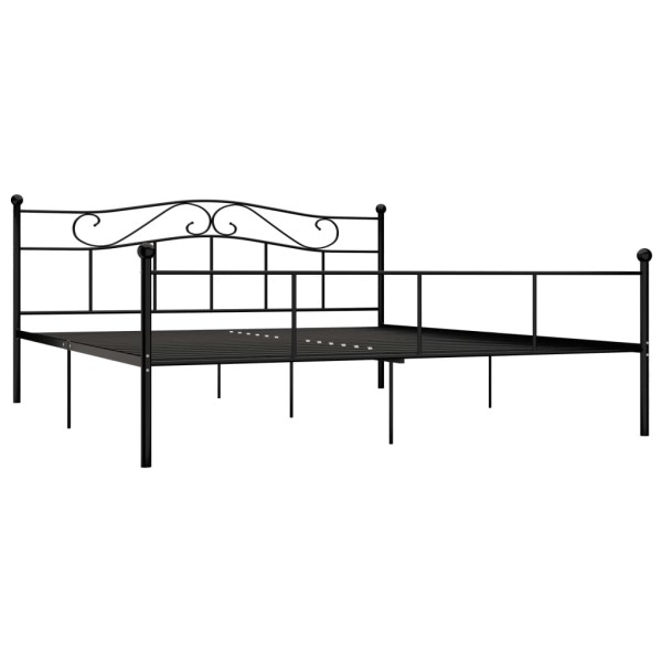 Estructura de cama de metal negro 180x200 cm