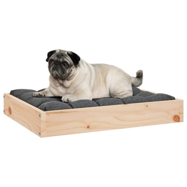 Cama para perros madera maciza de pino 61,5x49x9 cm