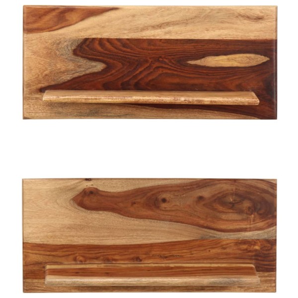 Estantes de pared 2 uds madera maciza de sheesham 58x26x20 cm