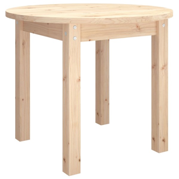 Mesa de centro de madera maciza de pino Ø 55x45 cm