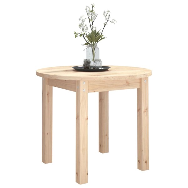 Mesa de centro de madera maciza de pino Ø 55x45 cm