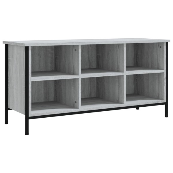 Mueble zapatero madera contrachapada gris Sonoma 100x35x50 cm