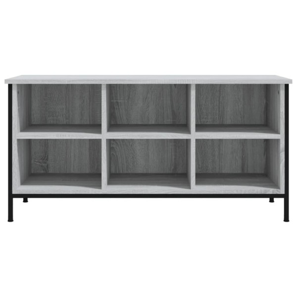 Mueble zapatero madera contrachapada gris Sonoma 100x35x50 cm