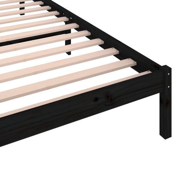 Estructura cama madera maciza de pino negro 100x200 cm