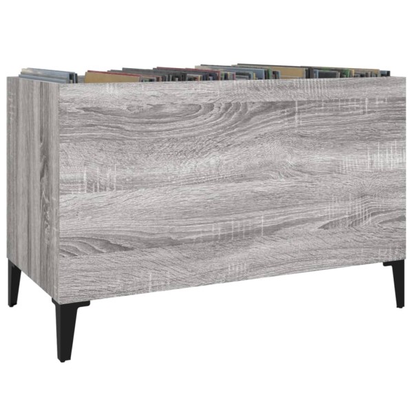 Mueble discos madera contrachapada gris sonoma 74,5x38x48 cm