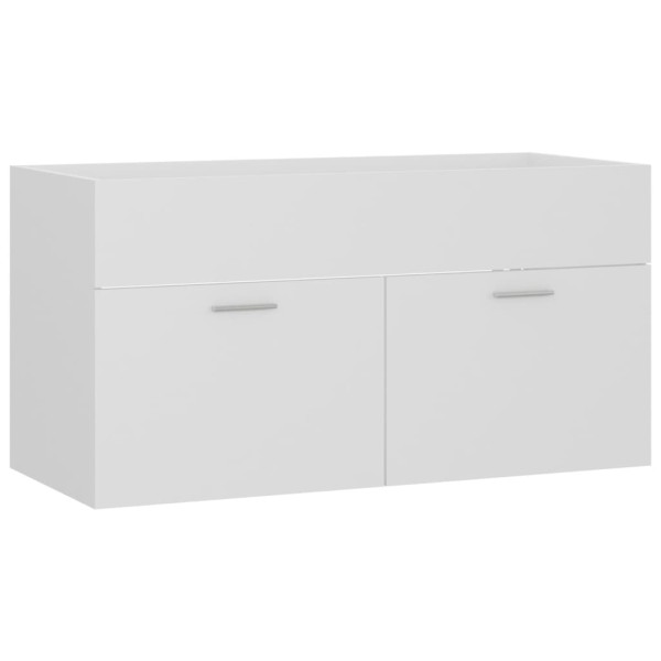 Conjunto de muebles de baño 2 piezas contrachapada blanco