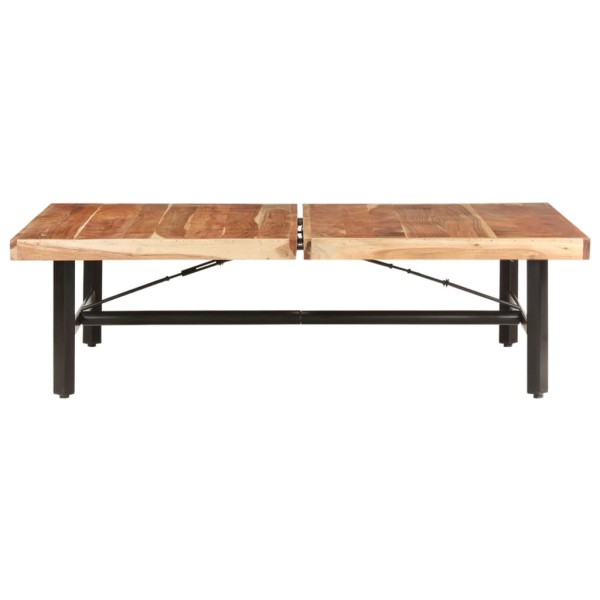 Mesa de centro de madera maciza de acacia 142x90x42 cm