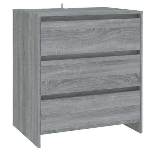 Aparador de madera contrachapada gris Sonoma 70x41x75 cm