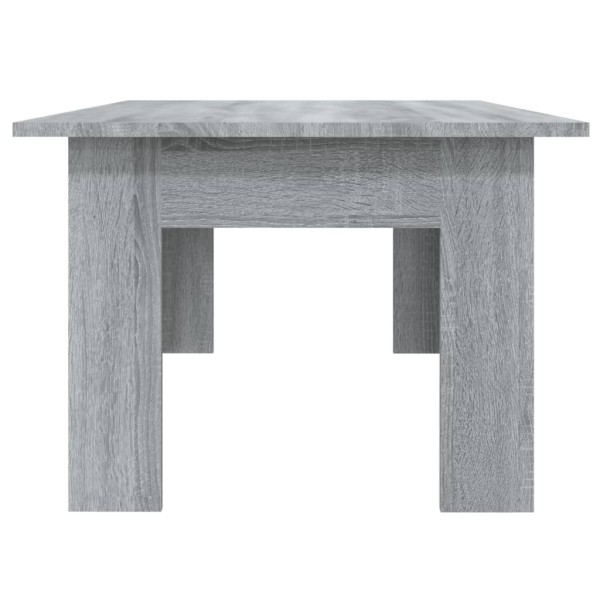 Mesa de centro de madera contrachapada gris Sonoma 100x60x42 cm