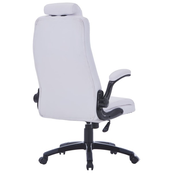 Silla giratoria ajustable de cuero artificial