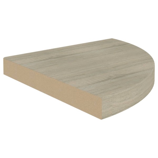 Estantes flotantes de esquina 4 uds MDF roble 35x35x3,8 cm