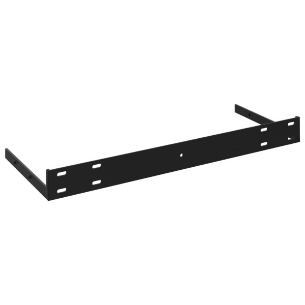 Estante flotante de pared MDF negro brillante 80x23,5x3,8 cm