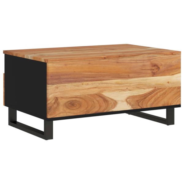 Mesa de centro madera maciza acacia y contrachapada 80x54x40 cm