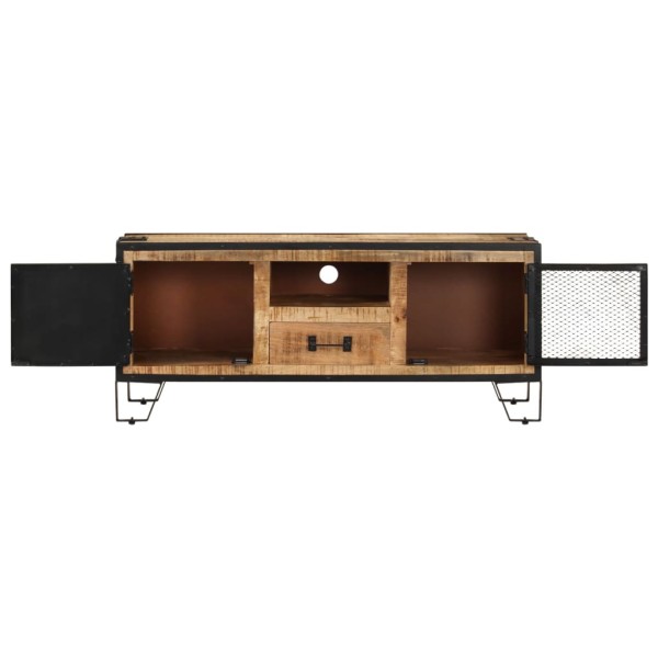 Mueble para TV de madera maciza de mango rugosa 110x31x46 cm