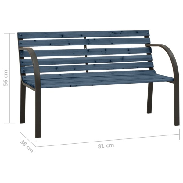 Banco de jardín de niños madera de abeto chino gris 81 cm