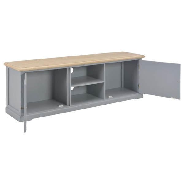 Mueble para el televisor de madera gris 120x30x40 cm