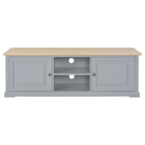 Mueble para el televisor de madera gris 120x30x40 cm