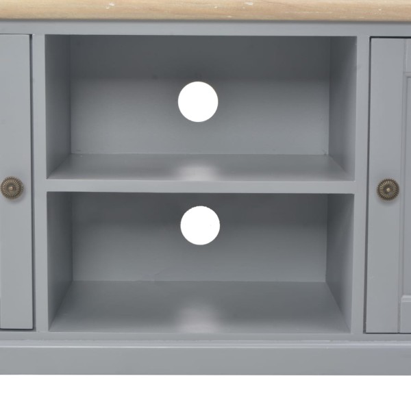 Mueble para el televisor de madera gris 120x30x40 cm