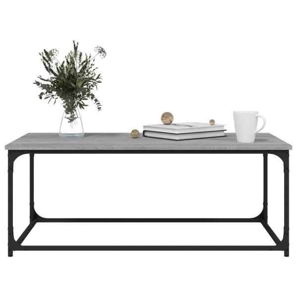 Mesa de centro madera y hierro gris Sonoma 102x50x40 cm