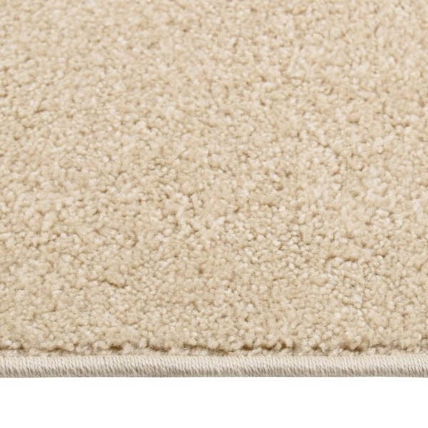 Alfombra de pelo corto beige 160x230 cm