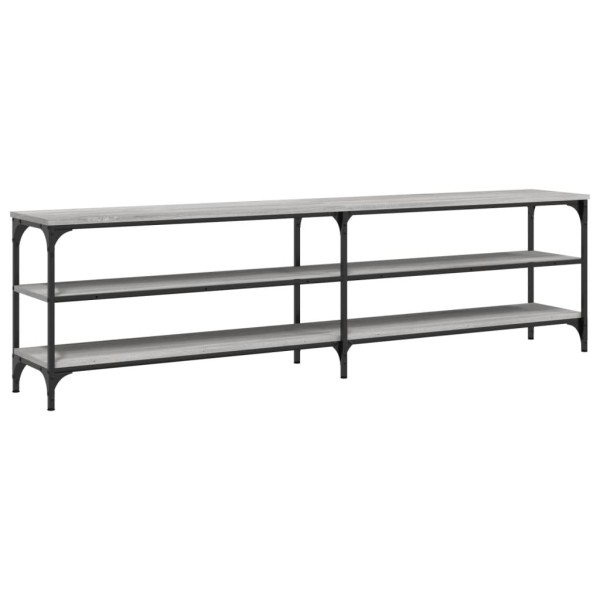 Mueble TV metal y madera contrachapada gris Sonoma 180x30x50 cm