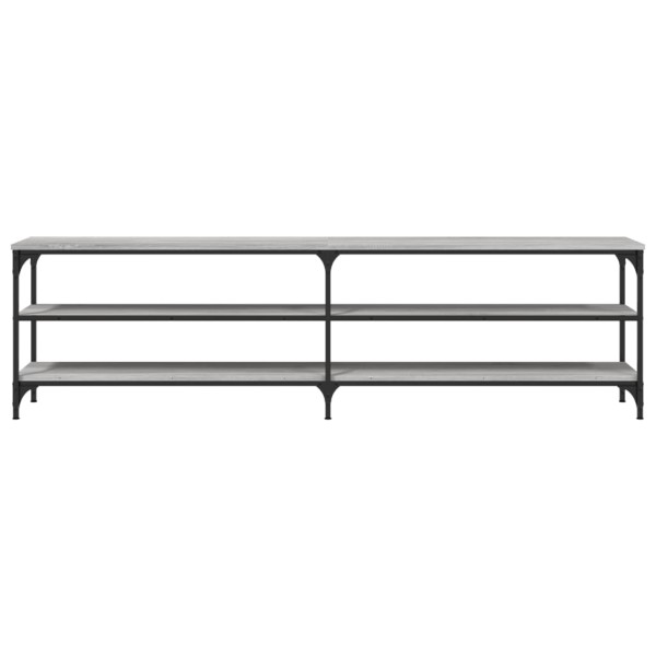 Mueble TV metal y madera contrachapada gris Sonoma 180x30x50 cm